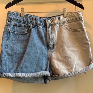 Two-Tone Denim Women's Shorts